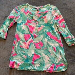 Lilly Pulitzer Quarter-sleeve Cotton Top